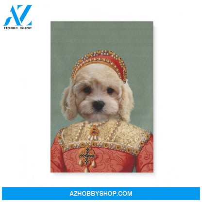 Custom Pet Portrait, The Queen Female Pet Canvas Prints