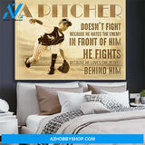 Custom Photo Baseball Personalised Canvas Prints Wall Art - Perfect Gift For Son - Matte Canvas
