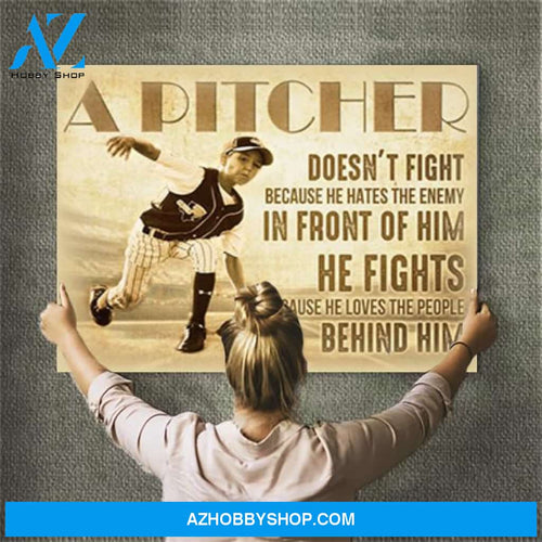 Custom Photo Baseball Personalised Canvas Prints Wall Art - Perfect Gift For Son - Matte Canvas