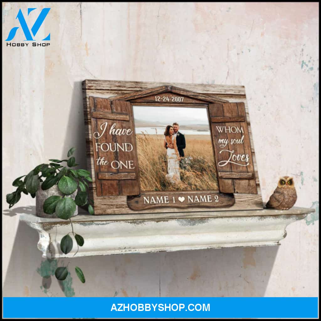 Custom Photo Canvas, Personalized Wedding Anniversary Gifts, Window I have found the one Ohcanvas