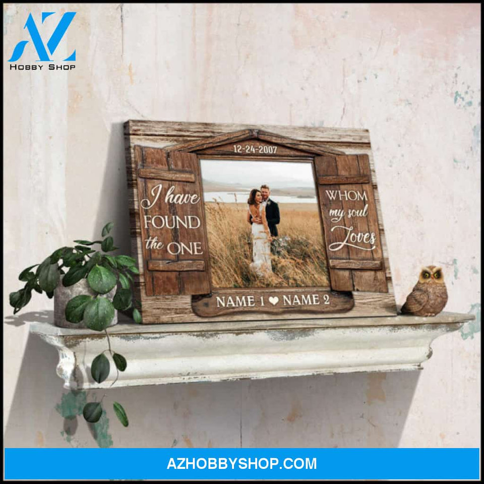 Custom Photo Canvas, Personalized Wedding Anniversary Gifts, Window I have found the one Ohcanvas
