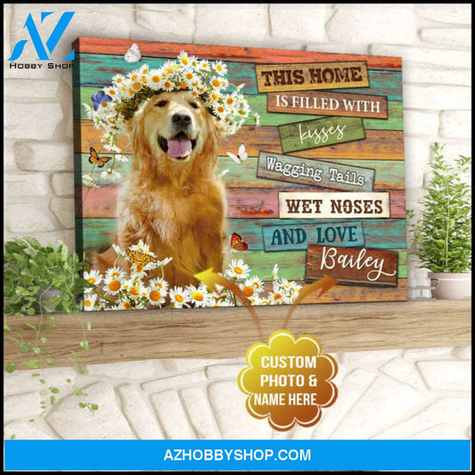 Ohcanvas Custom Photo Dog This Home Is Filled With Kisses Canvas Wall Art Decor