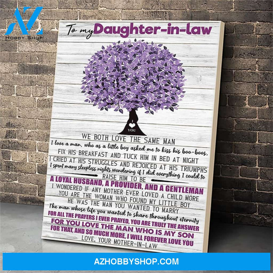 Custom Printing To My Daughter-In-Law Canvas Print Wall Art - Matte Canvas