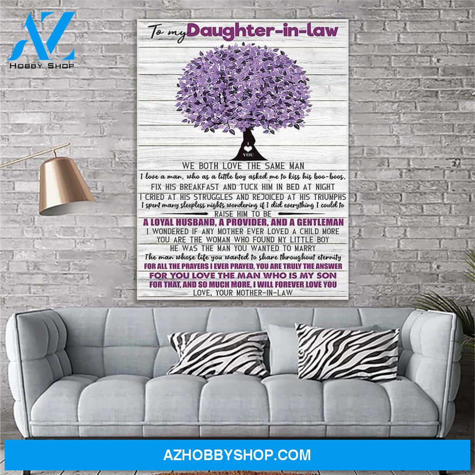 Custom Printing To My Daughter-In-Law Canvas Print Wall Art - Matte Canvas