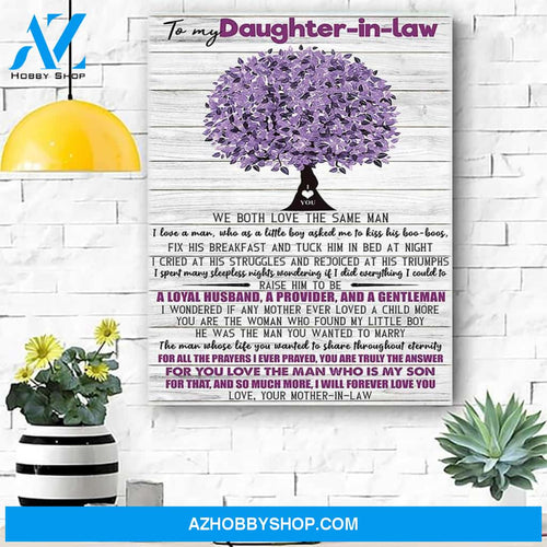 Custom Printing To My Daughter-In-Law Canvas Print Wall Art - Matte Canvas