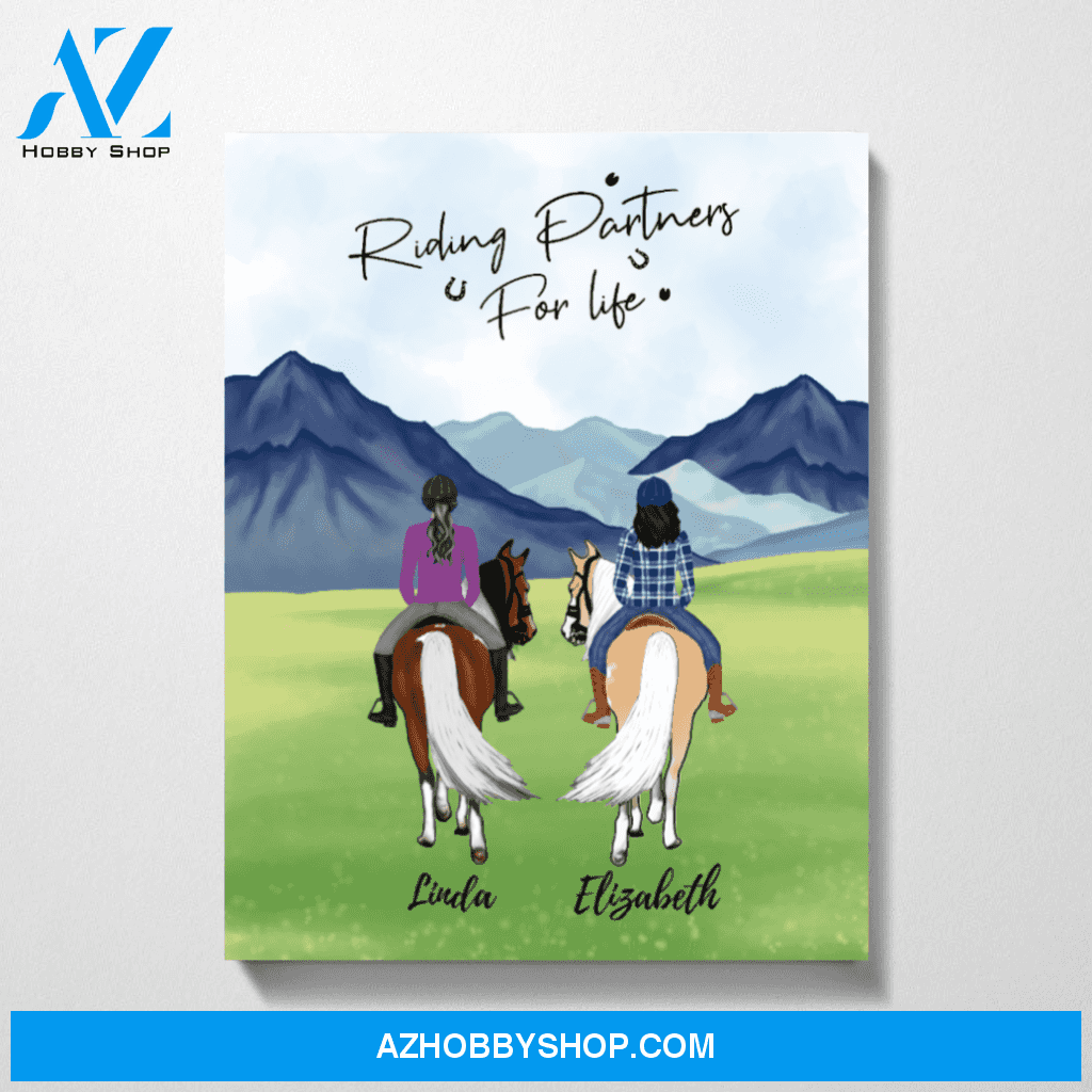 Custom Riding Partners Premium Canvas Personalized Gift