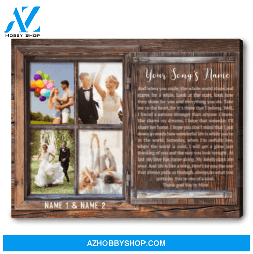 Custom Song Lyrics Gift Personalized Couple Print Love Couple Wall Art