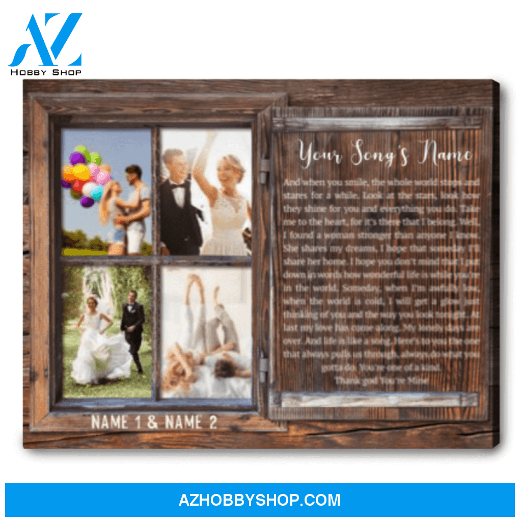 Custom Song Lyrics Gift Personalized Couple Print Love Couple Wall Art