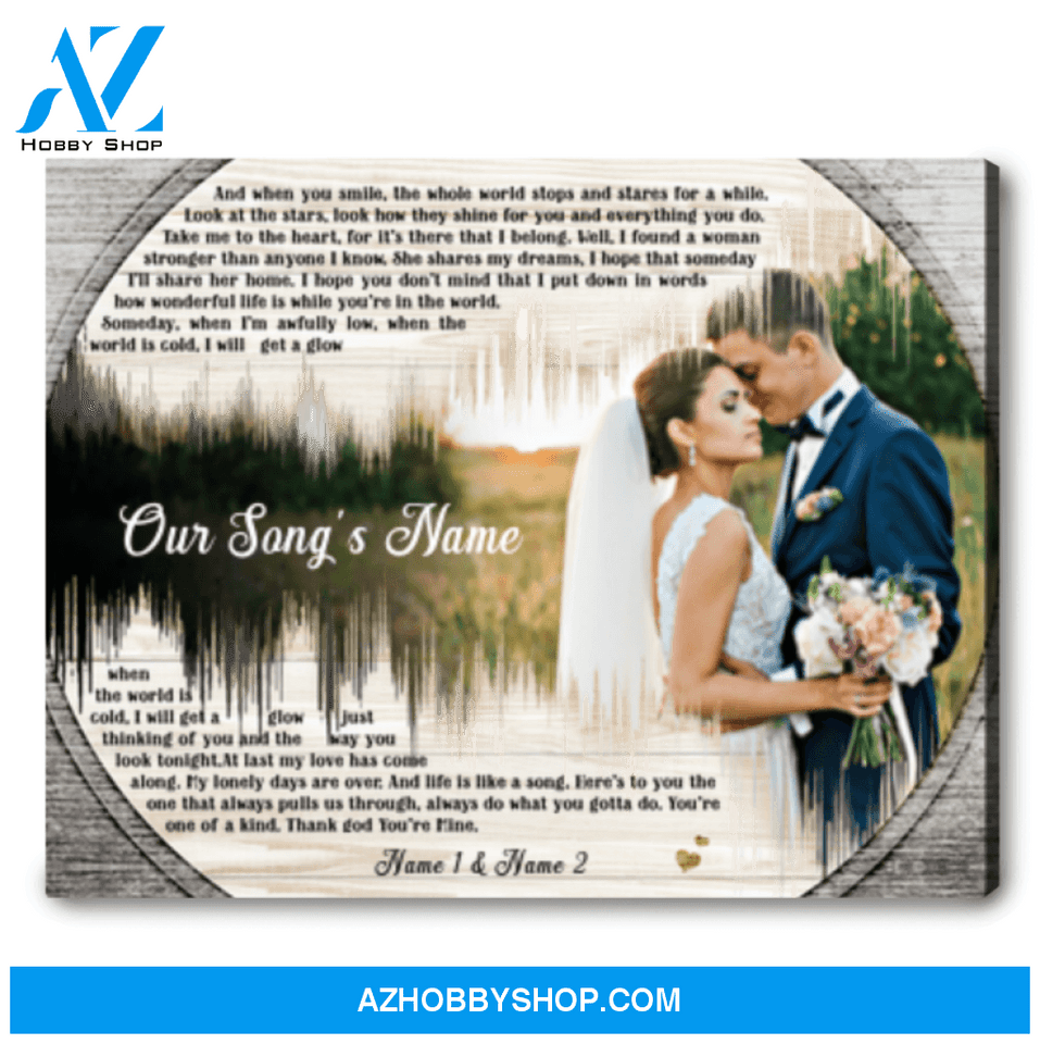 Custom Song Lyrics Gift Song Lyrics Wall Decor Personalized Anniversary Gifts For Couples