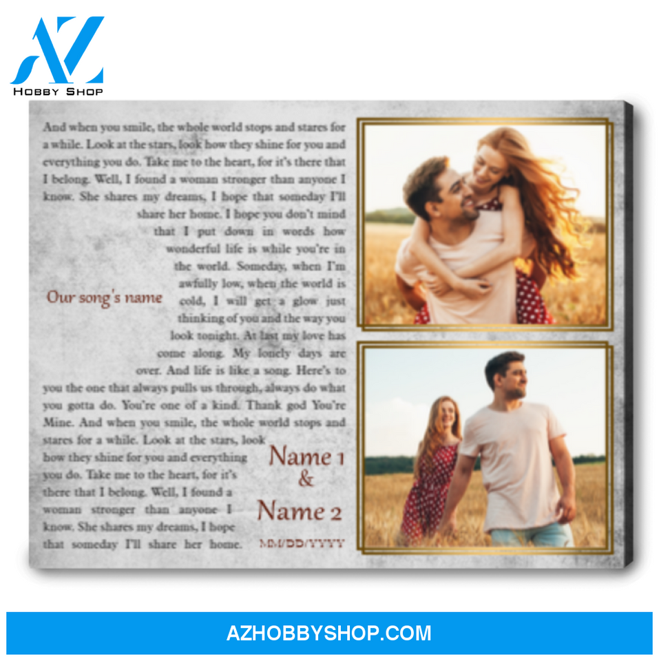 Custom Song Lyrics Gift Wedding Song Gift Personalized Anniversary Gifts For Couples