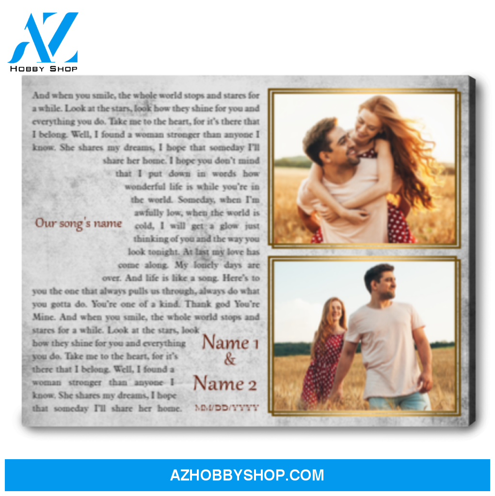 Custom Song Lyrics Gift Wedding Song Gift Personalized Anniversary Gifts For Couples