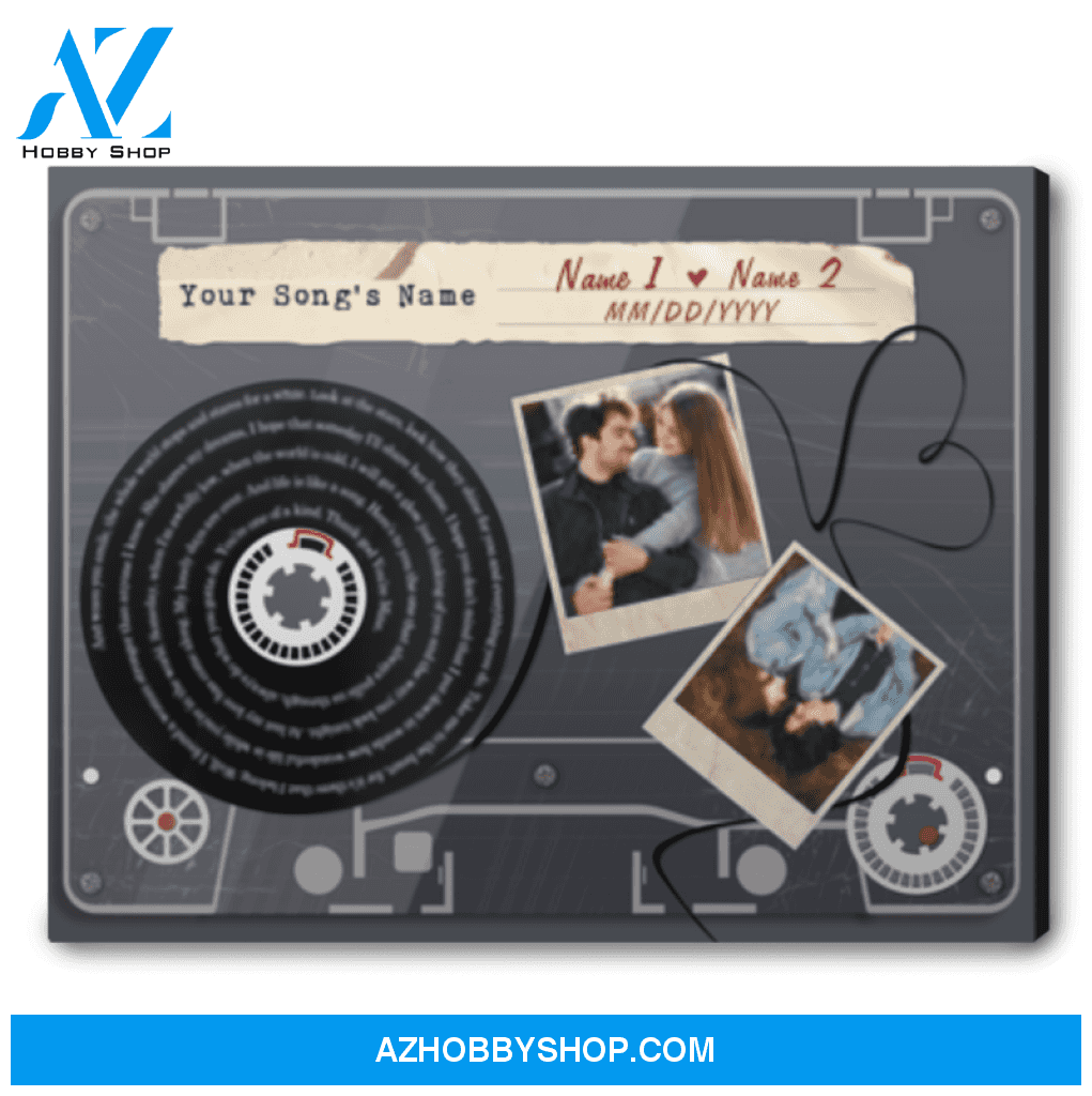 Custom Song Lyrics Personalized Text And Upload Photo Cassette Tape Canvas Print Ohcanvas