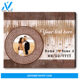 Custom Song Lyrics Personalized Text And Upload Photo Sound Wave Art Canvas Wall Art Ohcanvas