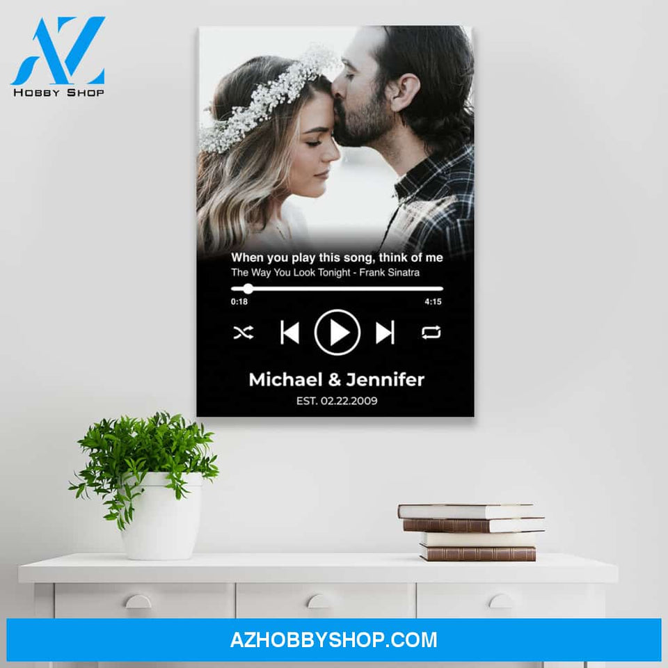 Custom Song Names Premium Canvas Black