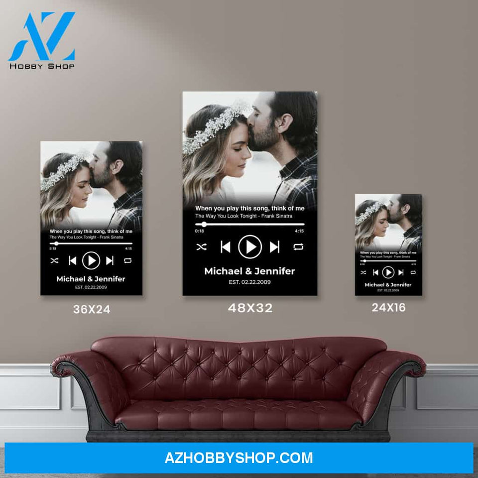 Custom Song Names Premium Canvas Black