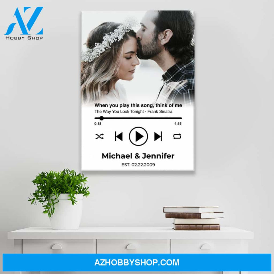 Custom Song Names Premium Canvas White