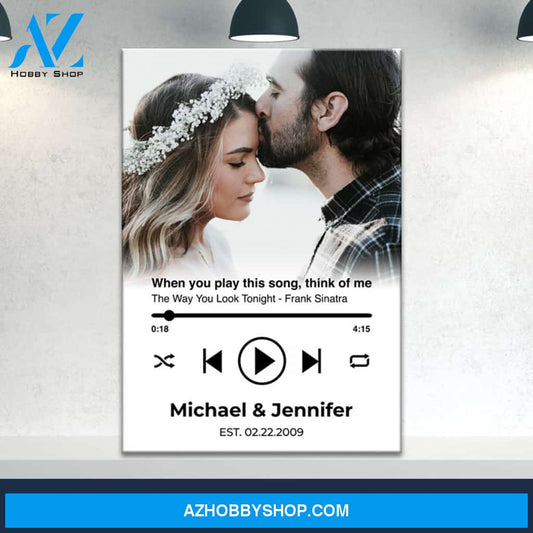 Custom Song Names Premium Canvas White