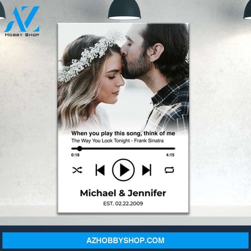 Custom Song Names Premium Canvas White