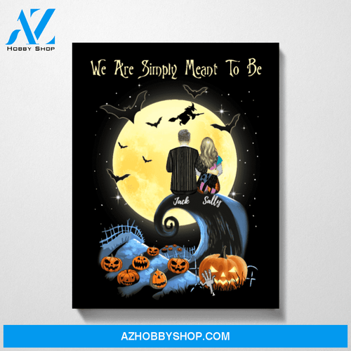 Custom Spiral Hill Halloween Personalized Premium Canvas Gift for Couple