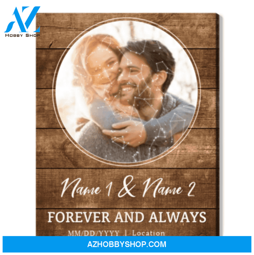 Custom Star Sky Map Print Wedding Anniversary Valentine's Day Gift Wall Art Canvas Print