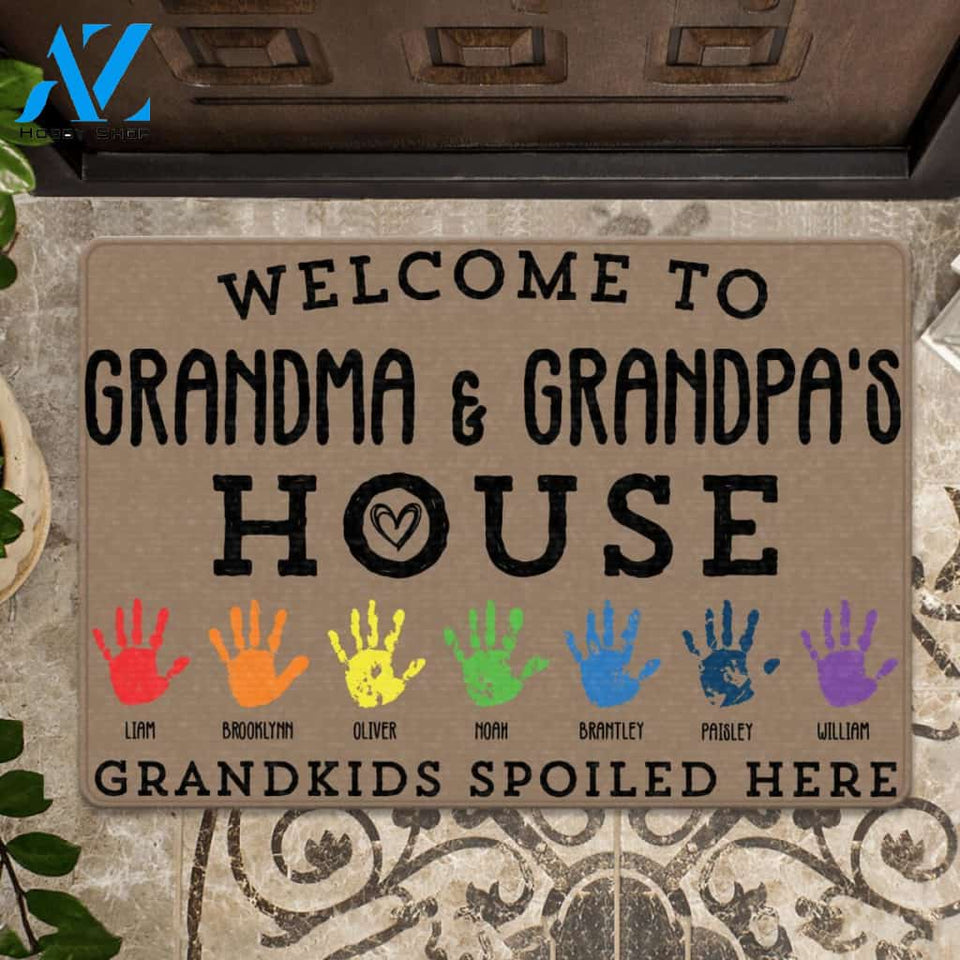 Custom Welcome to grandma & grandpa's house Doormat | Welcome Mat | House Warming Gift