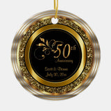 Custom 50Th Golden Anniversary Ceramic Ornament