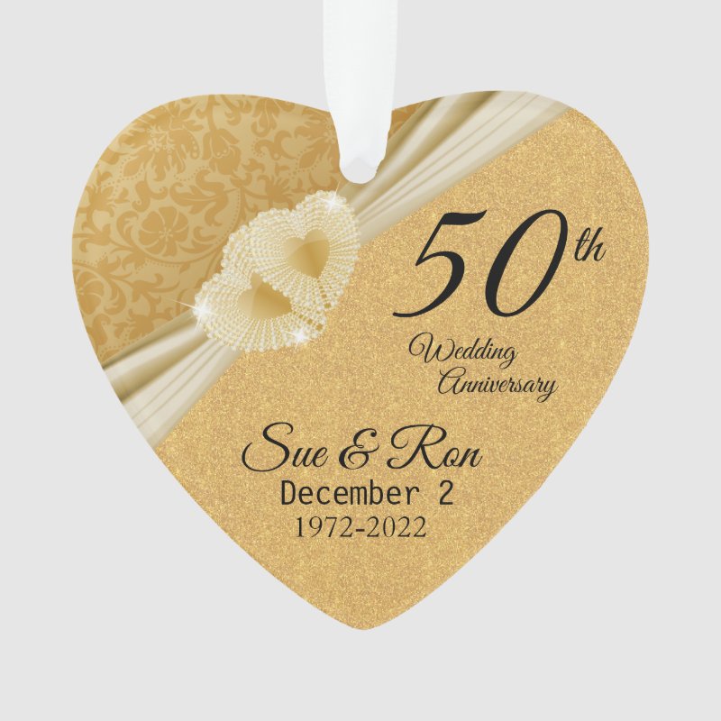 Custom - 50Th Golden Wedding Anniversary Ornament