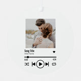 Custom Newlywed Photo Song Playlist Metal Ornament