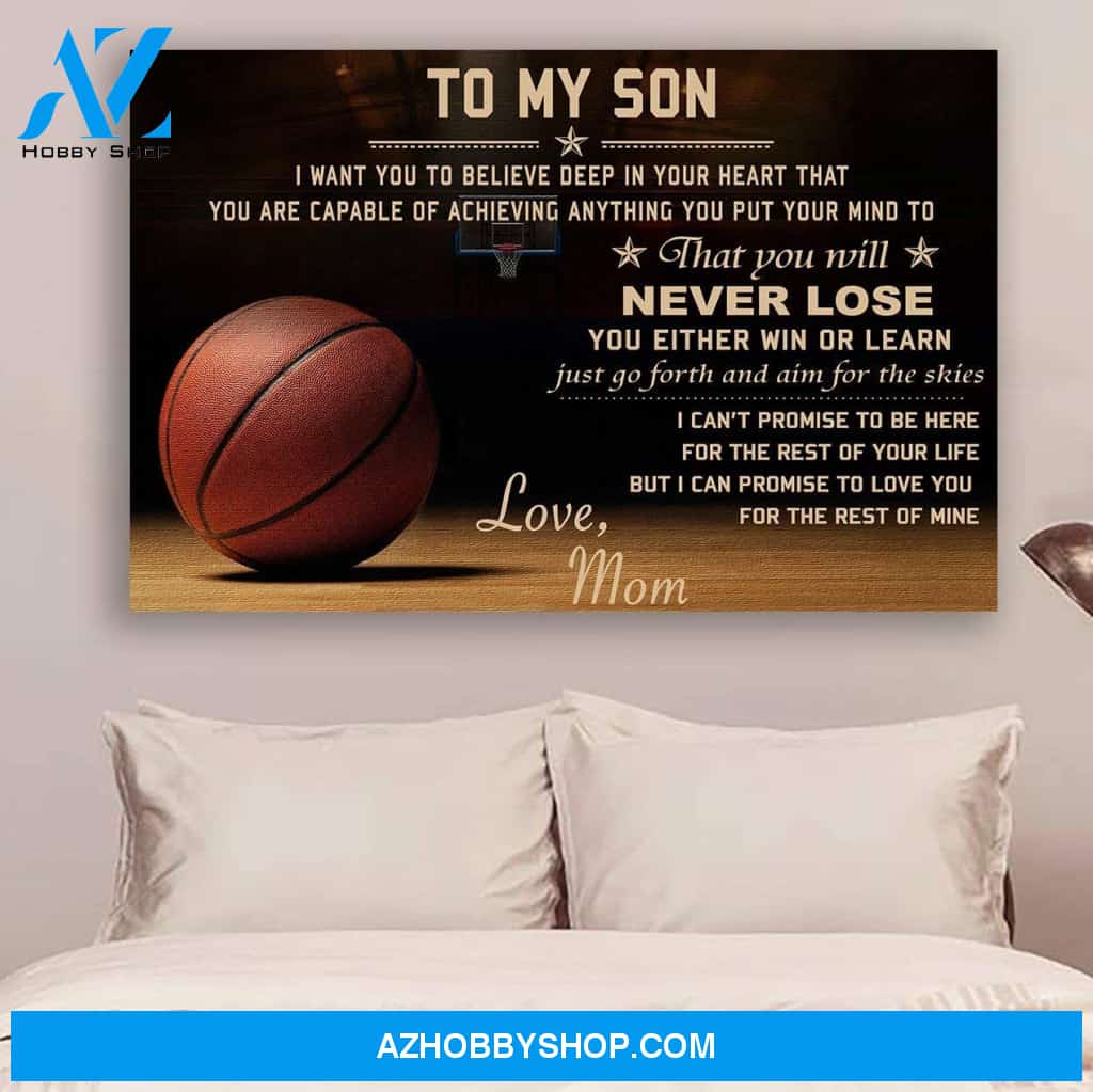 Customed Basketball Poster - Mom To Son - Never Lose Posters