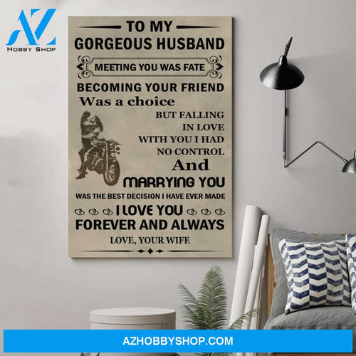 Customed Biker Poster - To My Gorgeous Husbandposters