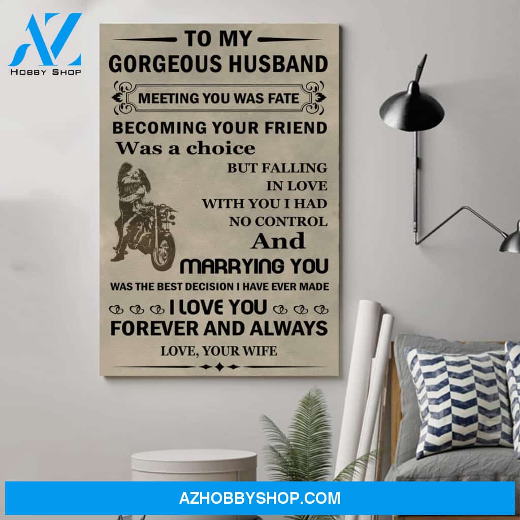 Customed Biker Poster - To My Gorgeous Husbandposters