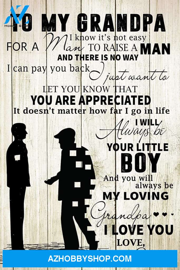 Customed Grandson To Grandpa Vertical Poster Best Gift For Mom Posters