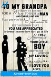 Customed Grandson To Grandpa Vertical Poster Best Gift For Mom Posters