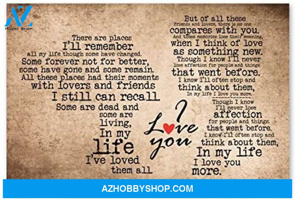 Customed I Love You Birthday Gifts For Wife Posters