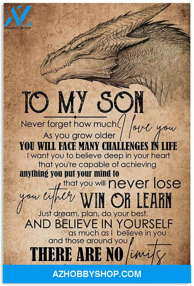 Customed Mom To Son Vertical Poster