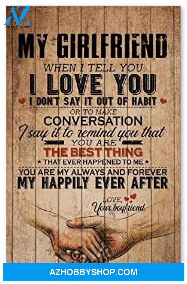 Customed My Girlfriend Gifts For Wife Birthday Posters