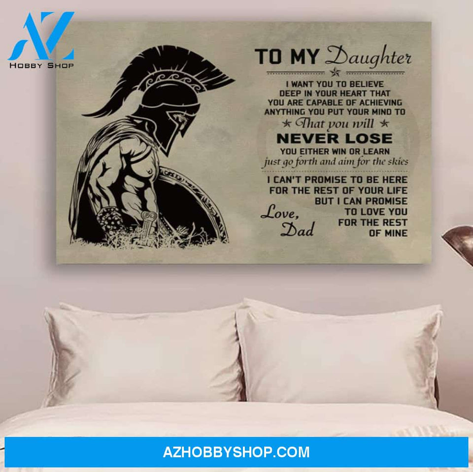 Customed Spartan Poster - To My Daughter Posters