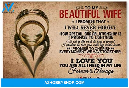 Customed To My Beautiful Wife Awesome Wife Birthday Gifts Posters