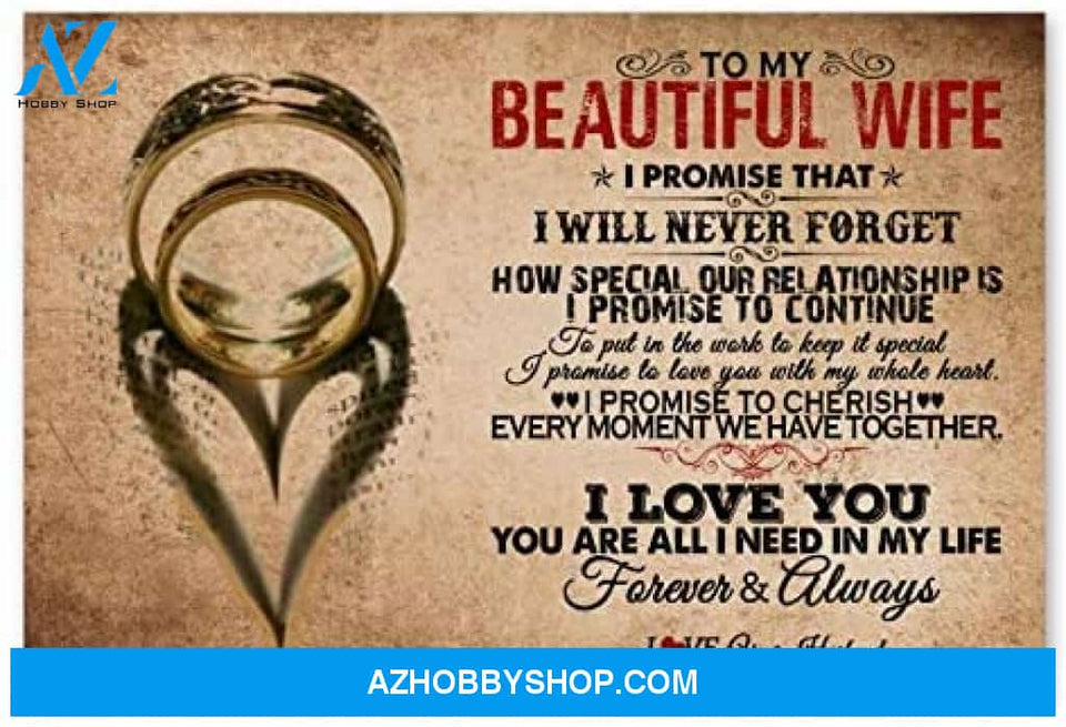 Customed To My Beautiful Wife Awesome Wife Birthday Gifts Posters