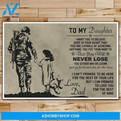 Customed To My Daughter - English - Soldier Poster Posters