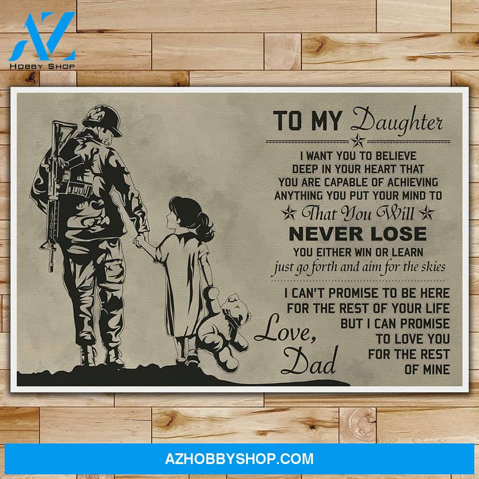 Customed To My Daughter - English - Soldier Poster Posters