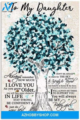 Customed To My Daughter Vertical Poster 