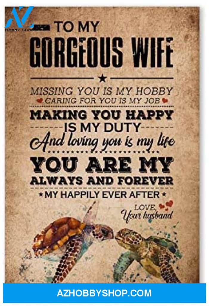 Customed To My Gorgeous Wife Gifts For Wife Birthday Posters