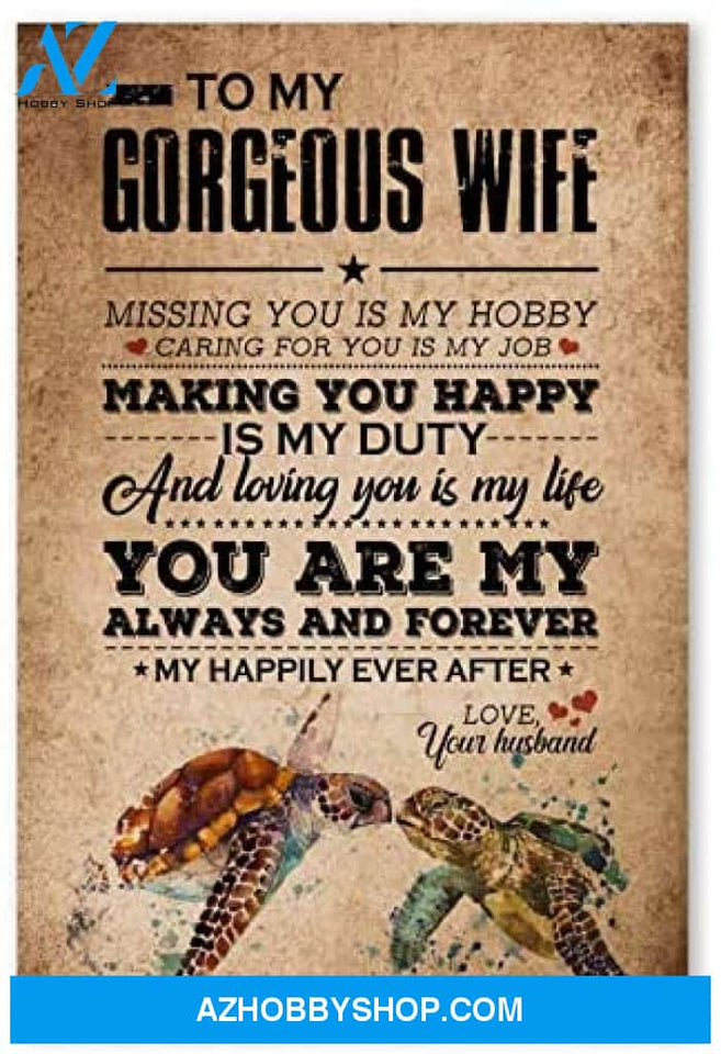 Customed To My Gorgeous Wife Gifts For Wife Birthday Posters