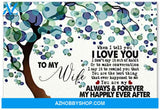 Customed To My Wife Birthday Gifts For Wife Posters