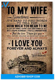 Customed To My Wife Gifts For Wife Birthday Posters