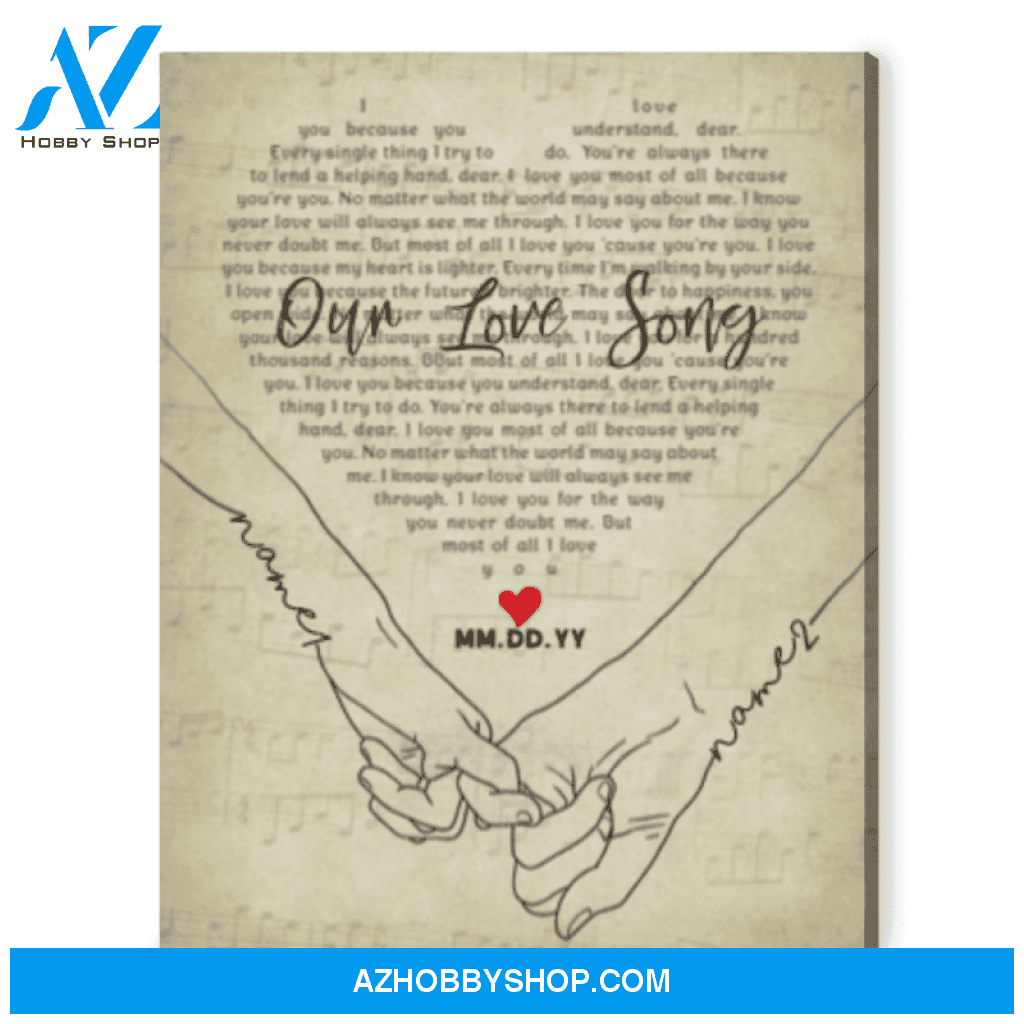 Customized Anniversary Gift Song Lyrics Gift Pinky Promise Canvas Print