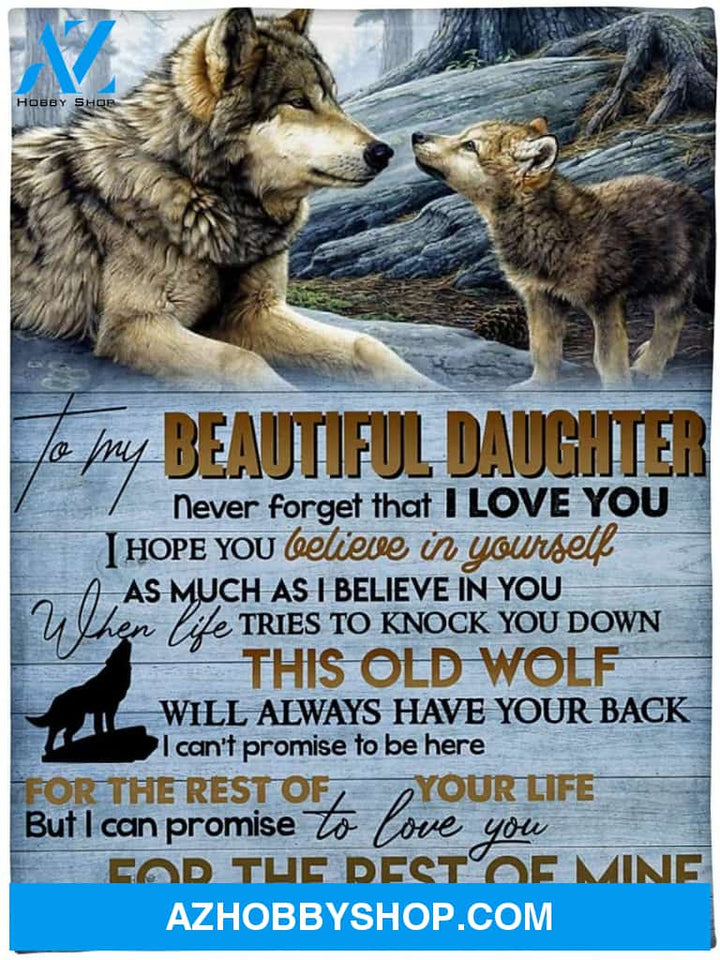 Customized Dad To Daughter Fleece Blanket 