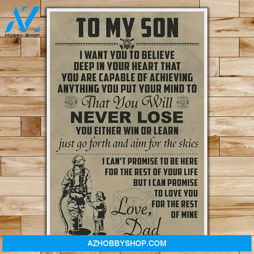 Customized Dad To Son - English - Firefighter 