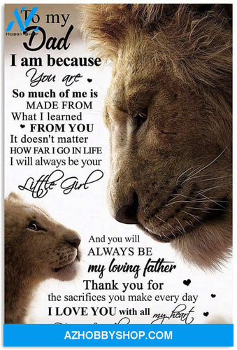 Customized Daughter To Dad Vertical Poster 